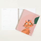 猫おもしろい植物の葉漫画 プランナー手帳 (ディスプレー)