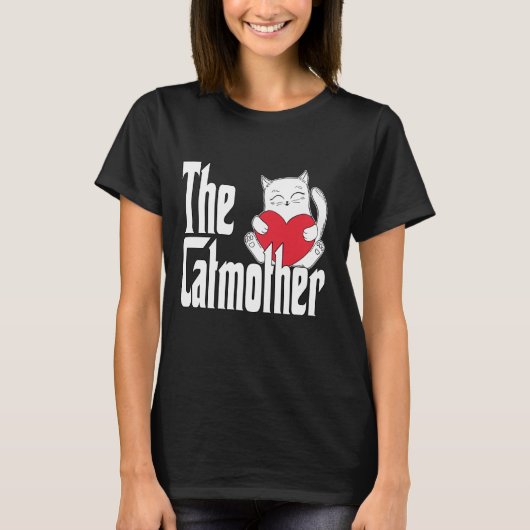 猫おもしろい母キャットマザーかわいい猫マザー子猫Momm Tシャツ (正面)