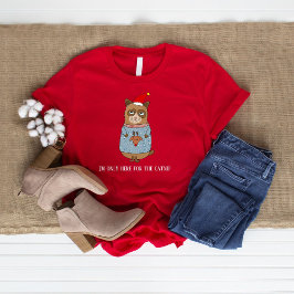 猫おもしろい母クリスマス Tシャツ