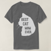 猫おもしろい母猫最高の母なる猫子猫 Tシャツ (デザイン正面)