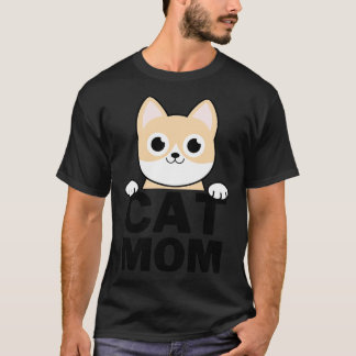 猫おもしろい母 Tシャツ