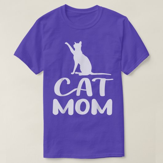 猫おもしろい母Ts女性猫おもしろい母グラフィックW Tシャツ (デザイン正面)