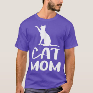 猫おもしろい母Ts女性猫おもしろい母グラフィックW Tシャツ