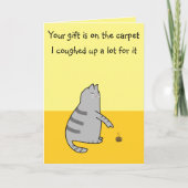 猫おもしろい漫画のジョークがギフト誕生日 カード (正面)