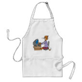 猫おもしろい漫画オフィスのユーモア スタンダードエプロン (正面)