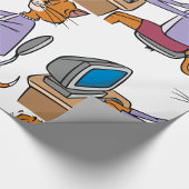 猫おもしろい漫画オフィスのユーモア ラッピングペーパー