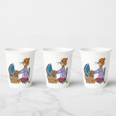 猫おもしろい漫画オフィスのユーモア 紙コップ