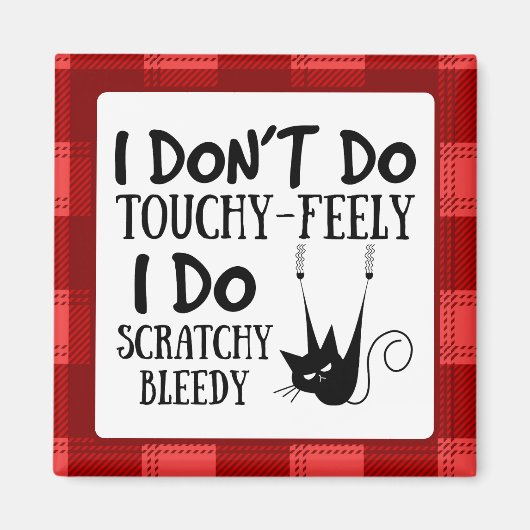 猫おもしろい漫画ミーム マグネット (正面)