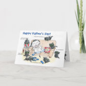 猫おもしろい父の日札 カード (正面)