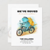 猫おもしろい犬バイクの予算の移動カード (正面/裏面)