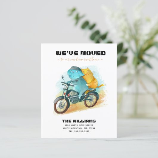 猫おもしろい犬バイクの予算の移動カード (スタンド正面)