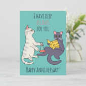 猫おもしろい猫科の動物punイラストレーションフラットカード (スタンド正面)