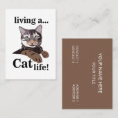 猫おもしろい獣医ペット 名刺 (正面/裏面)