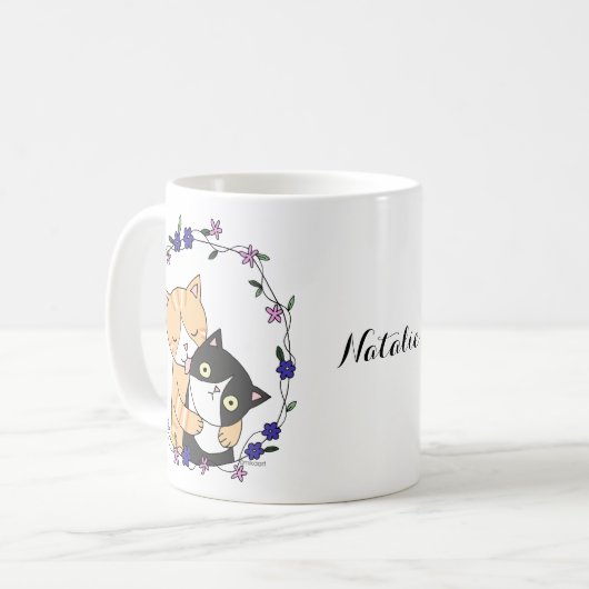 猫おもしろい生姜猫タキシード猫可愛い猫カスタム コーヒーマグカップ (正面左)