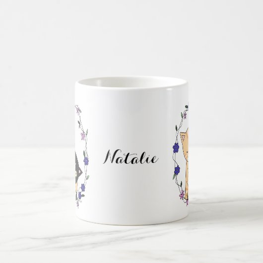 猫おもしろい生姜猫タキシード猫可愛い猫カスタム コーヒーマグカップ (中央)