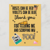 猫おもしろい産のかわいい黄色い幸せな母の日 ポストカード (正面)