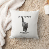 猫おもしろい白装飾用クッション クッション (ブランケット)