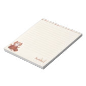 猫おもしろい瞑想平和ラブカワイトモノグラム名 ノートパッド (回転)