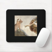 猫おもしろい神の創造アダムミームイエス マウスパッド (マウス)