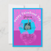 猫おもしろい箱からのバレンタイン シーズンカード (正面)