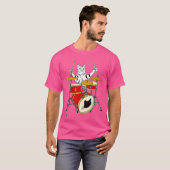 猫おもしろい製遊ドラム用キット Tシャツ (正面フル)
