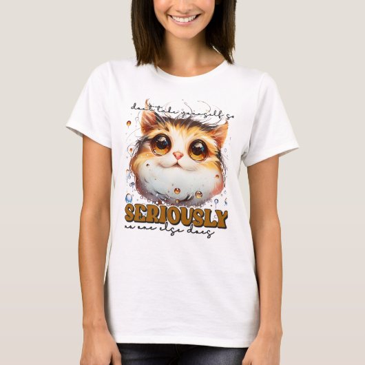 猫おもしろい言葉の皮肉 Tシャツ (正面)