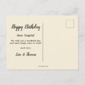 猫おもしろい誕生日はがき ポストカード (裏面)