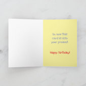 猫おもしろい誕生日カード カード (内部)