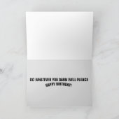 猫おもしろい誕生日カード、猫誕生日 カード (内部)