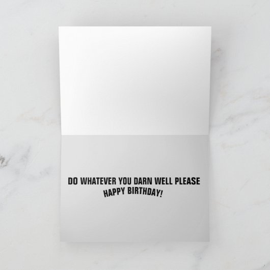 猫おもしろい誕生日カード、猫誕生日 カード (内部)