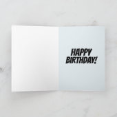 猫おもしろい誕生日サングラス生姜グリーティングカード カード (内部)