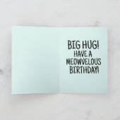 猫おもしろい誕生日ハグライフパンダ子猫挨拶 シーズンカード (内部)