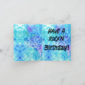 猫おもしろい誕生日ロック折り畳みグリーティングカード カード (内部)