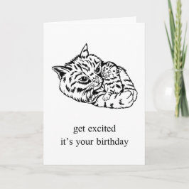 猫おもしろい誕生日友達お母さんパパ カード