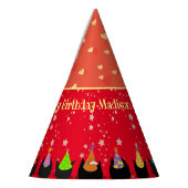 猫おもしろい誕生日子供へ パーティーハット (左)