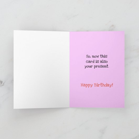 猫おもしろい誕生日 カード (内部)