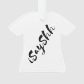 猫おもしろい誰が灯りを消した？ オーナメント (裏面)