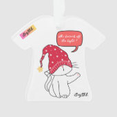 猫おもしろい誰が灯りを消した？ オーナメント (正面)