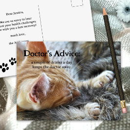 猫おもしろい酒が上手にハガキ ポストカード