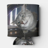 猫おもしろい顔タップ 缶クーラー (裏面)