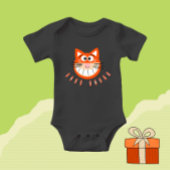 猫おもしろい顔 ベビーボディスーツ