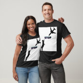 猫おもしろい飛行機パイロット夫ユーモアメンズブラック Tシャツ (ユニセックス)