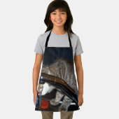猫おもしろい飲みタップキッズフルプリントエプロン エプロン (インサイチュ)