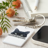 猫おもしろい飼いのための不機嫌な猫ミーム&猫好き キーホルダー (正面右)