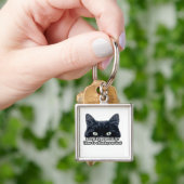 猫おもしろい飼いのための不機嫌な猫ミーム&猫好き キーホルダー (手)