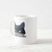猫おもしろい飼いのための不機嫌な猫ミーム&猫好き コーヒーマグカップ (正面左)