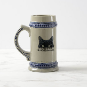 猫おもしろい飼いのための不機嫌な猫ミーム&猫好き ビールジョッキ