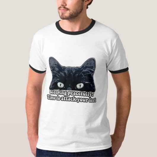 猫おもしろい飼いのための不機嫌な猫ミーム&猫好き Tシャツ (正面)