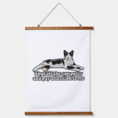 猫おもしろい飼いミームと猫好き 吊り下げ型タペストリー (正面)