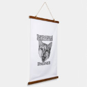 猫おもしろい飼い猫用のかわいい猫ミーム 吊り下げ型タペストリー (傾斜あり)